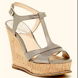 Vince Camuto | Silver Gleam Lizard Metallic Sandal
